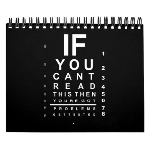 Als u dit oogtestschema kunt lezen - Donker Kalender