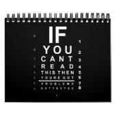 Als u dit oogtestschema kunt lezen - Donker Kalender (Hoes)