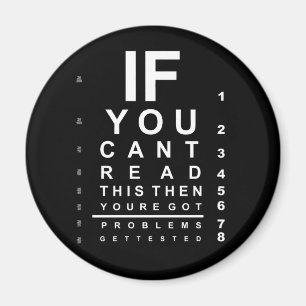 Als u dit oogtestschema kunt lezen - Donker Magneet