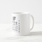 Als u dit oogtestschema kunt lezen koffiemok (Voorkant rechts)