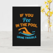 Als u een poolzwembad laat zwemmen kaart (Gele Bloem)