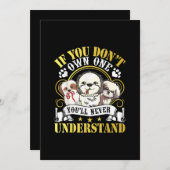 Als u één Shih Tzu Dog niet heeft Bedankkaart (Voorkant / Achterkant)