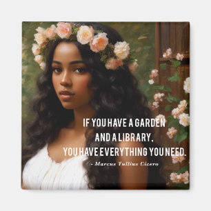Als u een tuinbibliotheek Cicero citaat Magneet