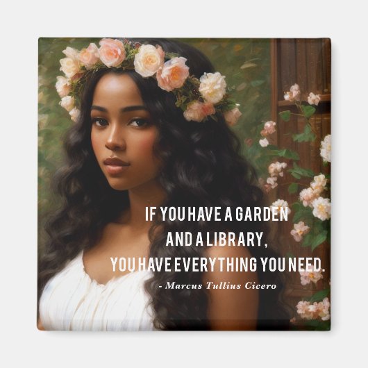 Als u een tuinbibliotheek Cicero citaat Magneet (Voorkant)
