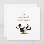 "Als u eerst herfst, probeer, probeer opnieuw." Pa (Voorkant / Achterkant)