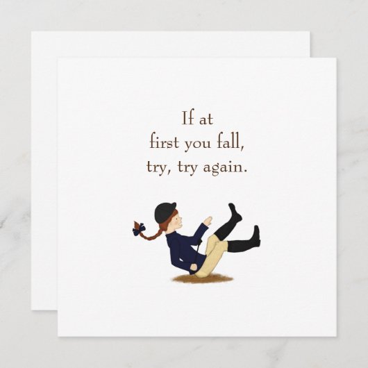 "Als u eerst herfst, probeer, probeer opnieuw." Pa (Voorkant / Achterkant)