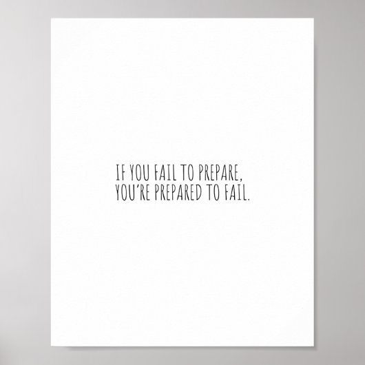 Als u er niet in slaagt om zich voor te bereiden,  poster (Voorkant)