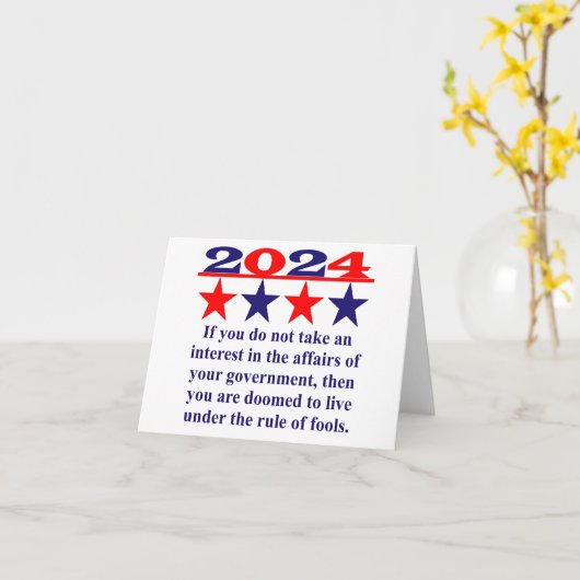 Als u geen belangstelling hebt - een politiek cita kaart (Gele Bloem)