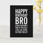 Als u Herfst Bro Funny Happy Birthday Kaart (Gele Bloem)