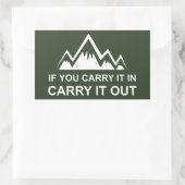 Als u het uitvoert rechthoekige sticker (Tas)