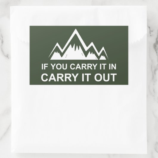 Als u het uitvoert rechthoekige sticker (Tas)