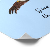 Als u Inspirerend citaat wilt vliegen Eagle Poster (Hoek)