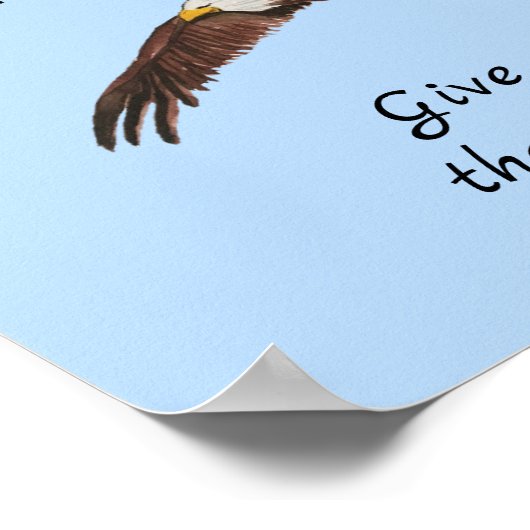 Als u Inspirerend citaat wilt vliegen Eagle Poster (Hoek)
