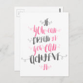 Als-u-kunt-droom-het-u-kunt-bereikt-het Briefkaart (Voorkant / Achterkant)