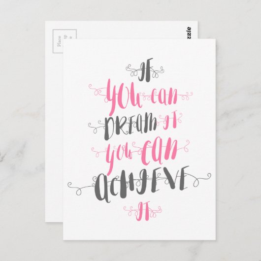 Als-u-kunt-droom-het-u-kunt-bereikt-het Briefkaart (Voorkant / Achterkant)