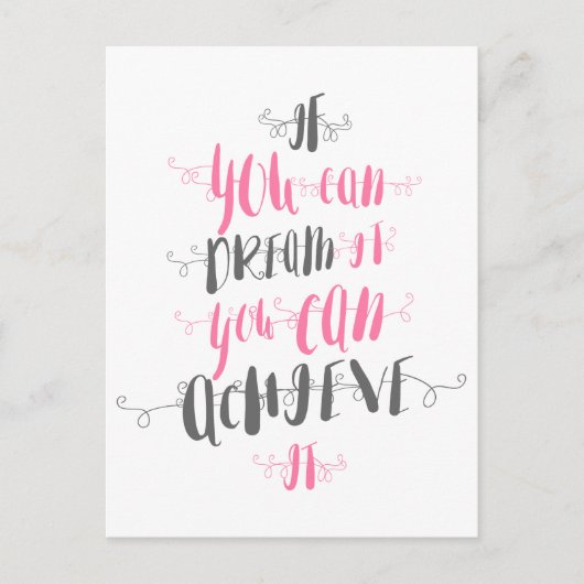 Als-u-kunt-droom-het-u-kunt-bereikt-het Briefkaart (Voorkant)