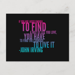Als u Lucky genoeg John Irving Quote Briefkaart be