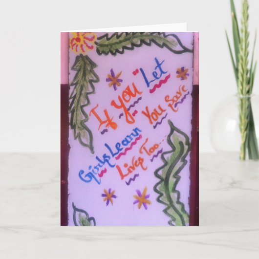 "Als u meisjes u sparen het levens" Kaart laat ook (Voorkant)