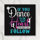 Als u met uw hart danst bedankjes labels (Voorkant)