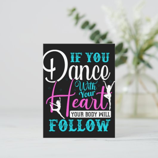 Als u met uw hart danst briefkaart (Staand voorkant)