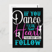 Als u met uw hart danst briefkaart (Voorkant / Achterkant)