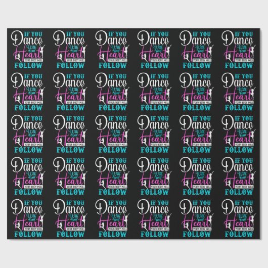 Als u met uw hart danst cadeaupapier (Vlak)