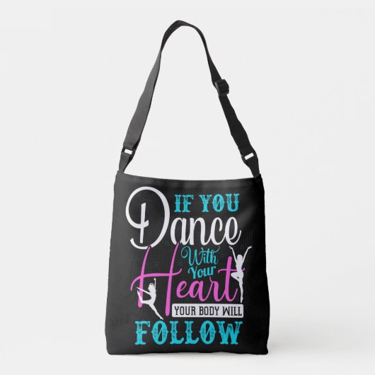 Als u met uw hart danst crossbody tas (Achterkant)