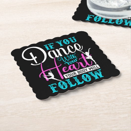 Als u met uw hart danst kartonnen onderzetters (Gebogen)