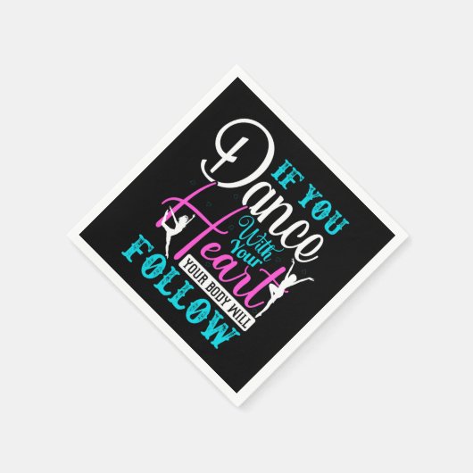 Als u met uw hart danst servet (Hoek)