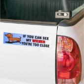 Als u mijn Wiener Dog Bumpersticker kunt zien (Op Truck)