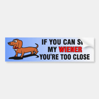 Als u mijn Wiener Dog Bumpersticker kunt zien