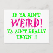 als u niet BIZAR bent! Briefkaart (Voorkant)