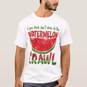Als u niet drink, kruipt de watermeloen dan t-shirt
