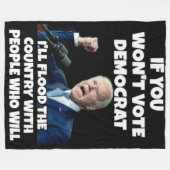 ALS U NIET STEMT VOOR DEMOCRAT FLEECE DEKEN (Voorkant (Horizontaal))