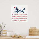 Als u slechts lang genoeg knoopt - het Citaat van  Poster (Keuken)