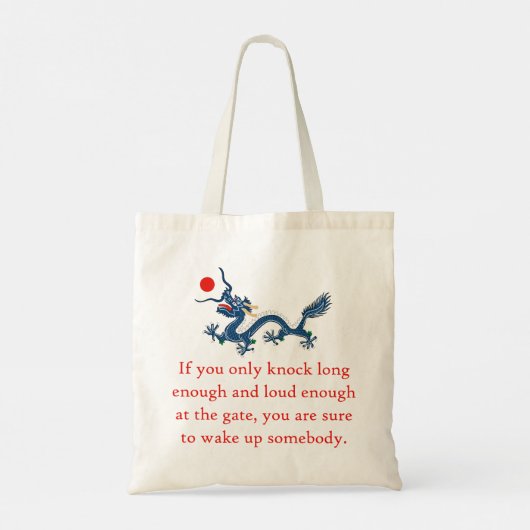 Als u slechts lang genoeg knoopt - het Citaat van  Tote Bag (Achterkant)