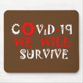 Als u thuis blijft, slaat u het levende Corona-vir Muismat (Voorkant)