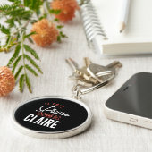 Als u verloren gaat, ga dan terug naar Claire. Sleutelhanger (Zijkant)