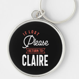 Als u verloren gaat, ga dan terug naar Claire. Sleutelhanger