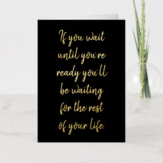 Als u wacht tot u klaar bent folie feestdagenkaart (Voorkant)