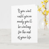 Als u wacht tot u klaar bent kaart (Gele Bloem)