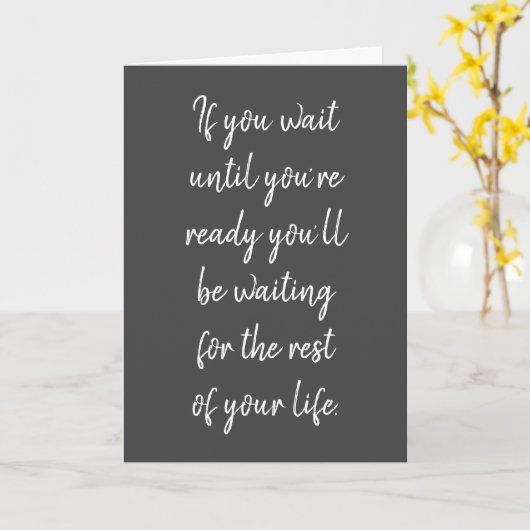 Als u wacht tot u klaar kaart bent (Gele Bloem)