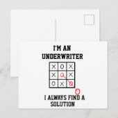 Als underwriter vind ik altijd een oplossing   briefkaart (Voorkant / Achterkant)