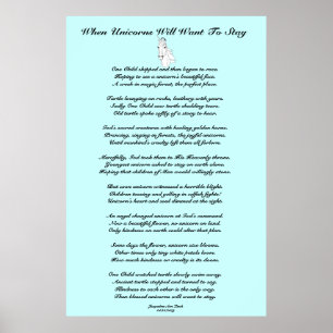 Als Unicorns... kinderen Poster