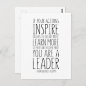 Als uw acties anderen inspireren, John Quincy Adam Briefkaart (Voorkant / Achterkant)