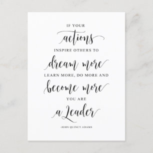 Als uw acties anderen inspireren, John Quincy Adam Briefkaart
