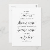 Als uw acties anderen inspireren, John Quincy Adam Briefkaart (Voorkant / Achterkant)