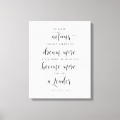 Als uw acties anderen inspireren, John Quincy Adam Canvas Afdruk (Voorkant)