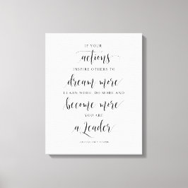 Als uw acties anderen inspireren, John Quincy Adam Canvas Afdruk