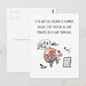 Als uw enige hulpmiddel een Hammer Cartoon is Briefkaart (Voorkant / Achterkant)